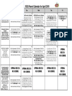 April 2019 Parent Calendar