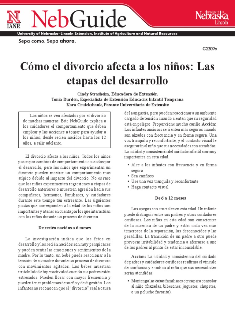 Como El Divorcio Afecta A Los Niños | PDF | Adultos | Ciencias del ...