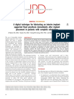 A Digital Technique For Fabricating An Interim Implant-Supported Fixed Prosthesis Immediately After Implant Placement in Patients With Complete Edentulism