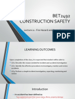 BET2492 Construction Safety: Lecture 11: Fire Hazard and Control