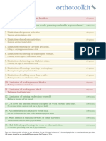 OrthoToolKit SF36 Score Report