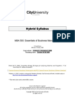 Hybrid Syllabus: MBA 500: Essentials of Business Management