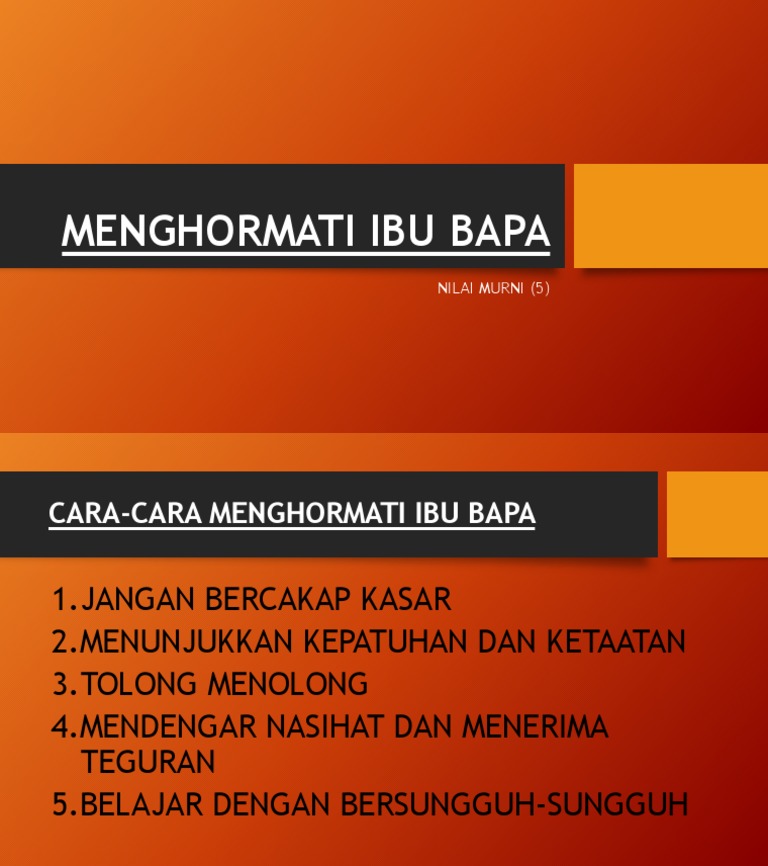 Menghormati Ibu Bapa Pdf