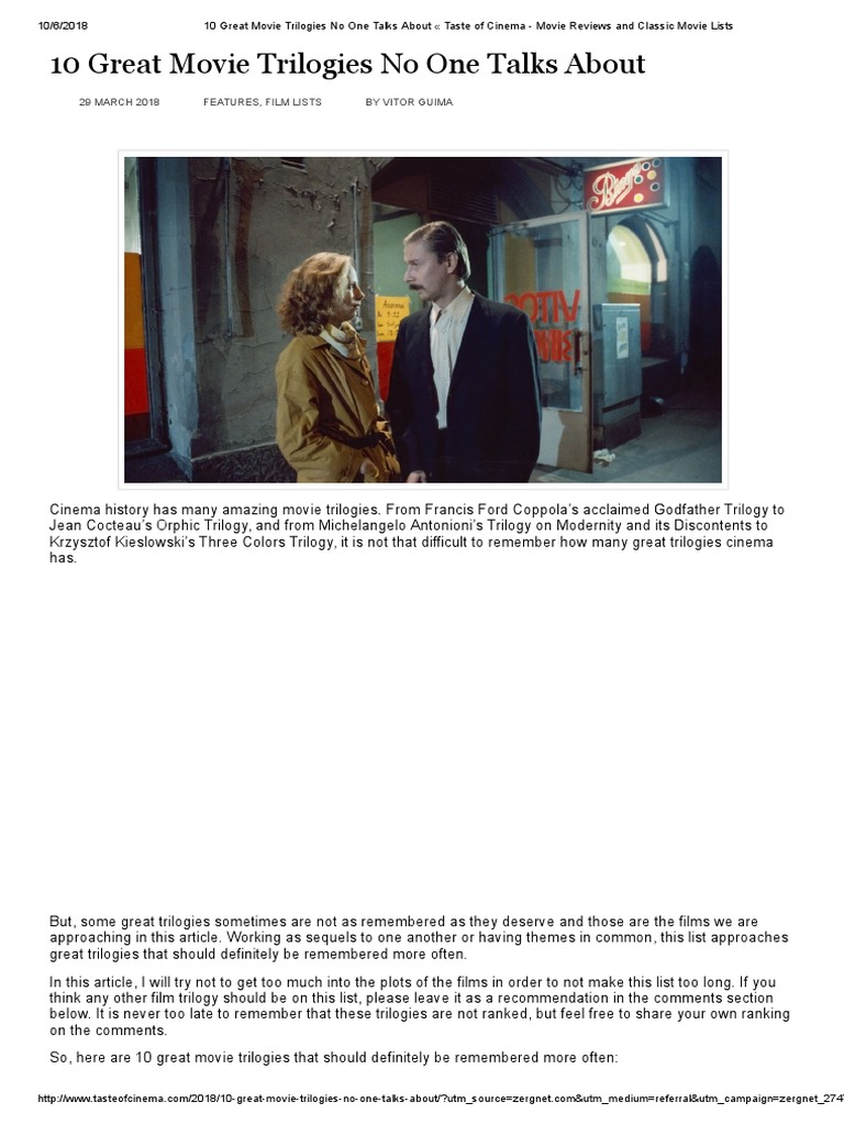 10 Great Movie Trilogies No One Talks About PDF Cinema