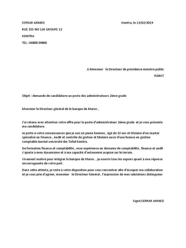 Lettre De Motivation Rfi