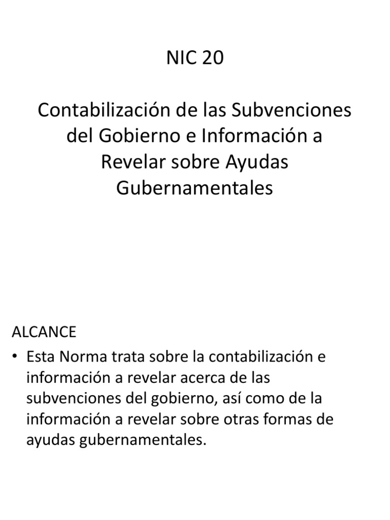 Nic 20 | PDF | normas internacionales de INFORMACION FINANCIERA | Economias