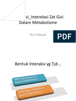 Interaksi - Interelasi Zat Gizi Dalam Metabolisme