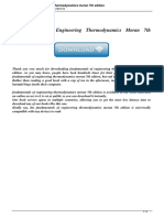 Fundamentals of Engineering Thermodynamics Moran 7th Edition