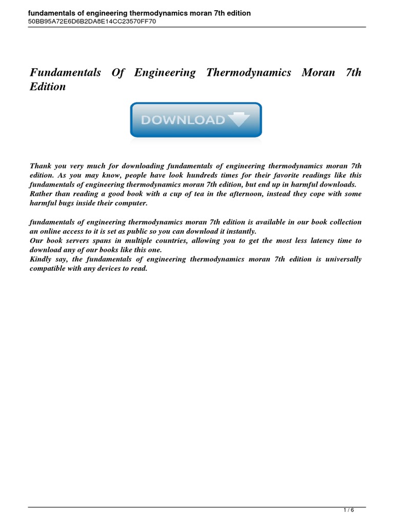 Fundamentals of Engineering Thermodynamics 7th Edition | PDF | Fluid ...