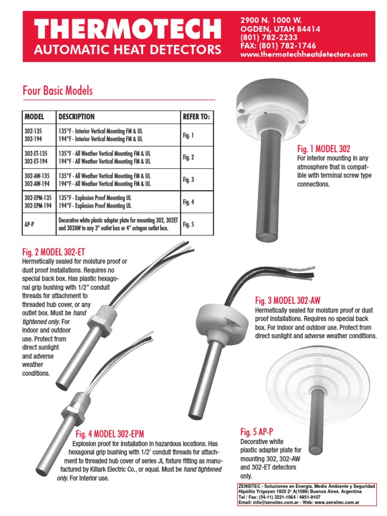 302 Series Heat Detector Overview | PDF | Weather | Electrical Engineering