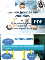 Literature Review on Sedation, Hypnosis and Anesthesia