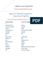 A-Z British English To American English: Please Update Your Bookmarks