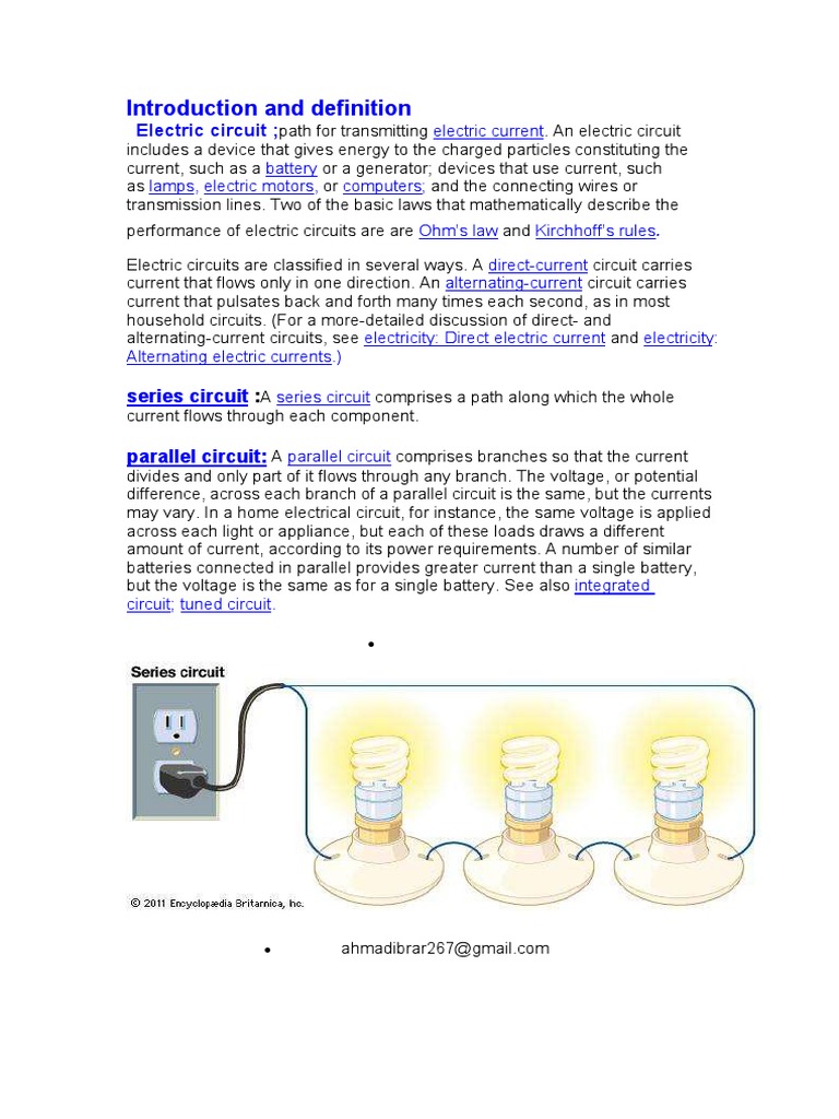 Intro To Electric Circuit | PDF