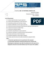 Material Science Lab - Manual PDF