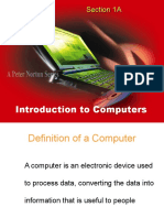 Introduction To Computers: Section 1A