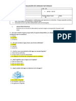 Prueba de Ciencias El Agua