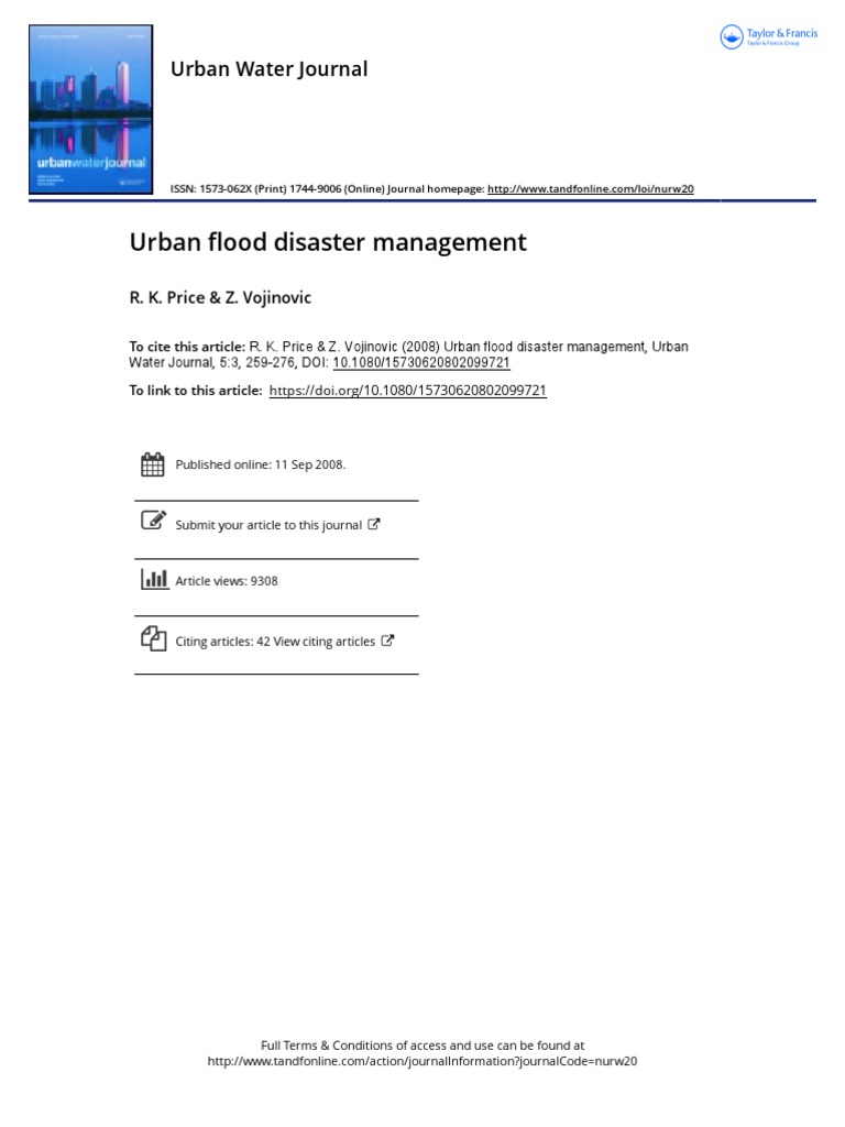 Urban Flood Disaster Management PDF | PDF | Flood | Emergency Management