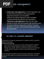 The Goals of Classroom Management