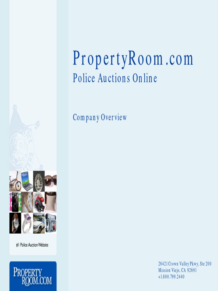 PropertyRoom Overview PDF | PDF | Auction | Financial Transaction