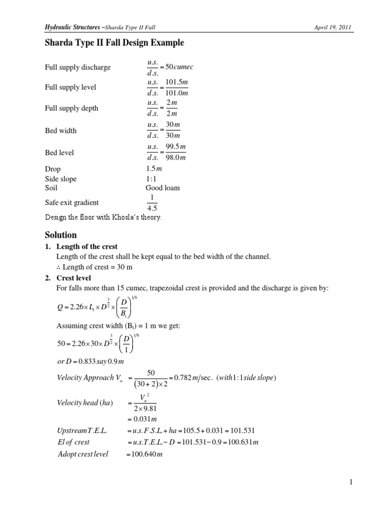 Sharda Type II Fall Design Guide | PDF | Brick | Pressure