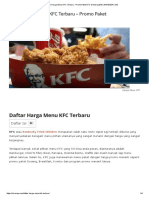 Daftar Harga Menu KFC Terbaru 2019