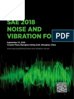 SAE 2018 Noise and Vibration Forum: September 13, 2018 Crowne Plaza Shanghai Anting Golf, Shanghai, China