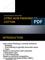 Citric Acid Finshing of Cotton