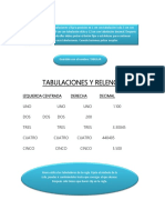 Tabulaciones & Rellenos