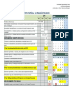 Calendário de matricula UFMG