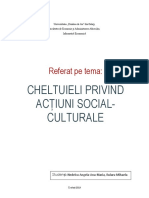 Cheltuieli Privind Actiunile Social-Culturale