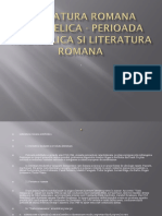 Literatura Romana Interbelica - Perioada Interbelica Si Literatura