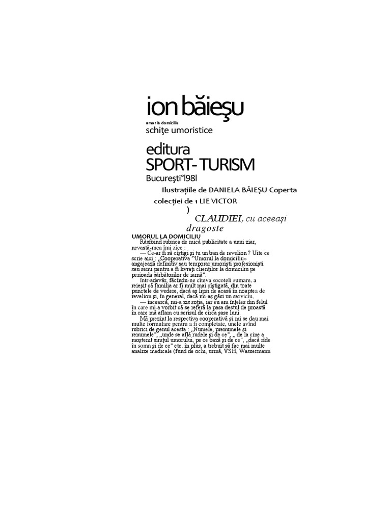 Ion Baiesu Umor La Domiciliu
