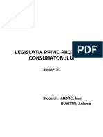 LEGISLATIA PRIVID PROTECTIA CONSUMATORULUI Proiect