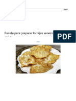 Receta para Preparar Torrejas Venezolanas - ConstruArte, C.A.