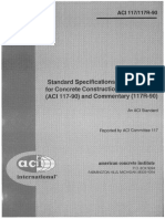 ACI 117-117R-90 (Standard Specification For Tolerances For Concrete Construction and Materials (ACI 117-90) and Commentary) PDF