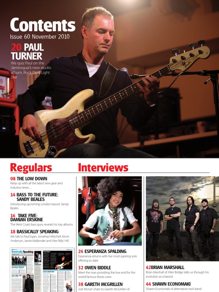 Bass Guitar Magazine Issue 60 | PDF | Bass Guitar | Drum Kit