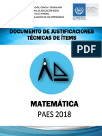 Documento de Justificación Matemática 2018