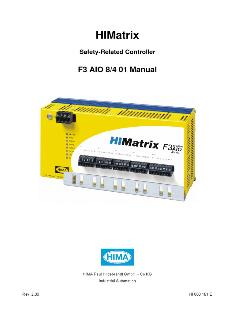 HI 800 161 E HIMatrix F3 AIO 8 4 01 PDF Series And Parallel