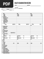 DepEd Form 86 Health Examination Record | PDF | Medical Specialties ...