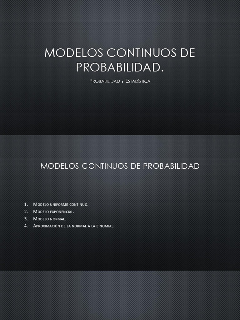 Tema 6. Modelos Continuos de Probabilidadd PDF | PDF | Distribución de ...