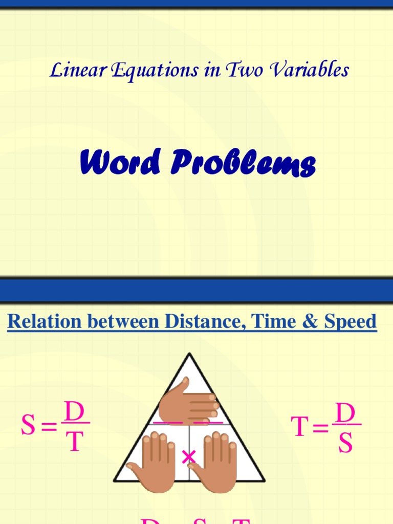 Solving a Word Problem Involving Speed, Distance, and Time to Determine
