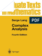 Complex Analysis - Serge Lang