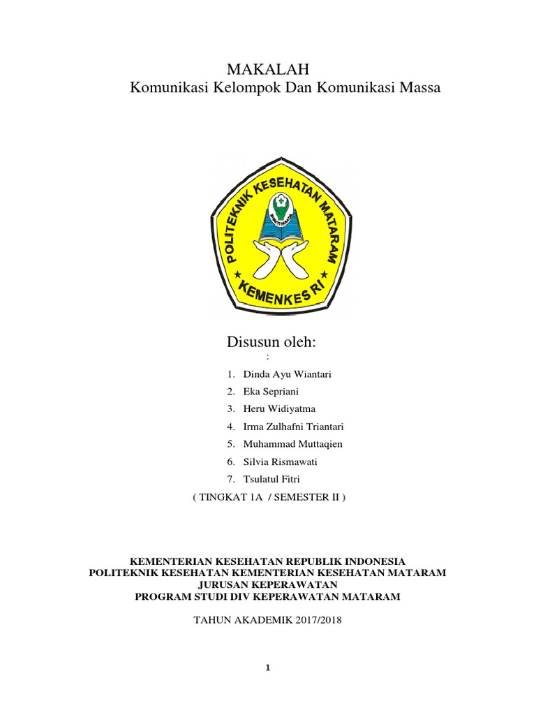 Makalah Komunikasi Kelompok Dan Komunikasi Massa