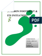 Carbon Footprint & Its Initiation: Submitted by - Urshila Bhuyan 70/D/2009 PGDBM 4 Trimester