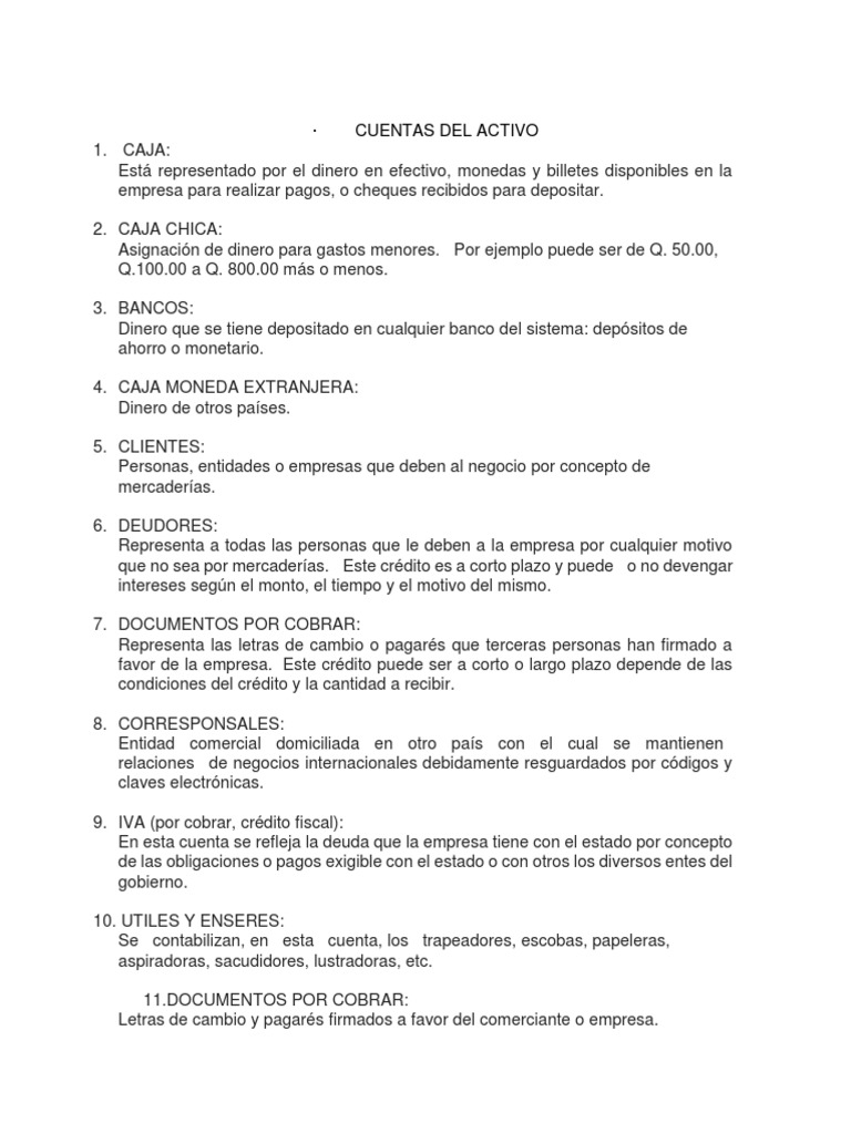100 Cuentas Contables | PDF | Hipoteca Comercial | Finanzas y ...