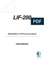 User Manual: RS232/RS485 To TCP/IP Converter Module