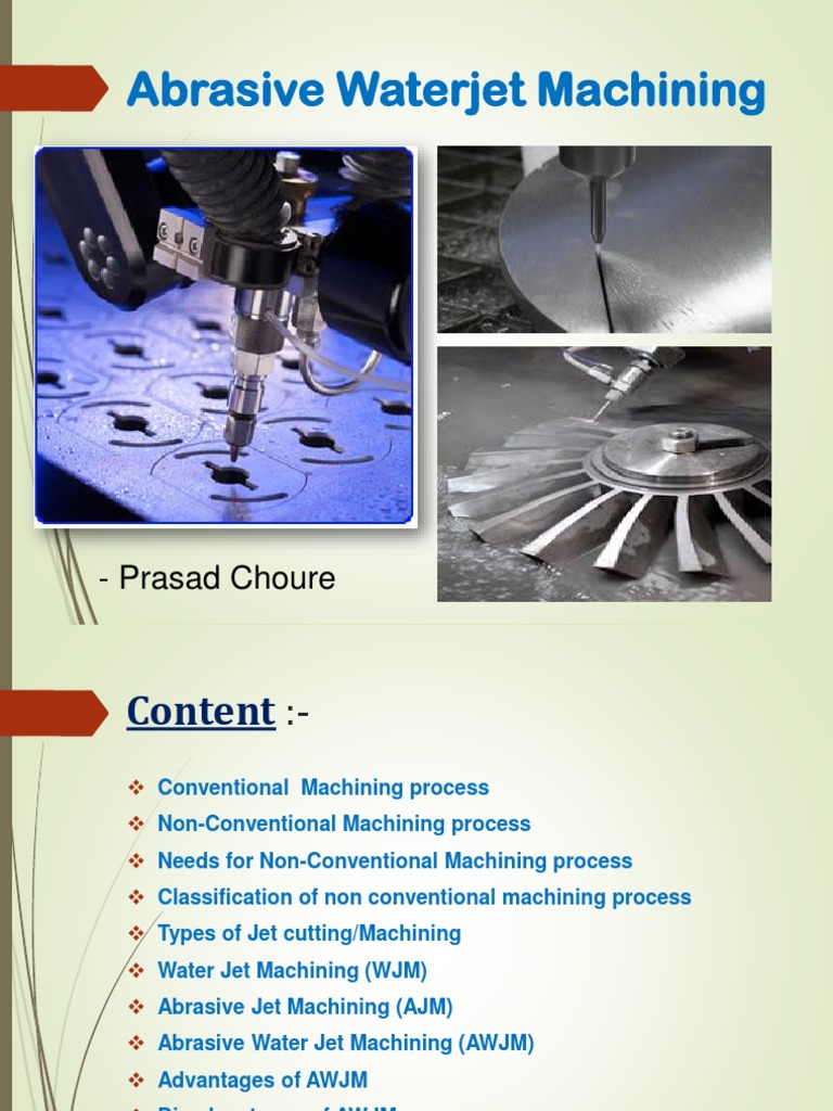 Abrasive Waterjet Machining PDF Machining Nozzle