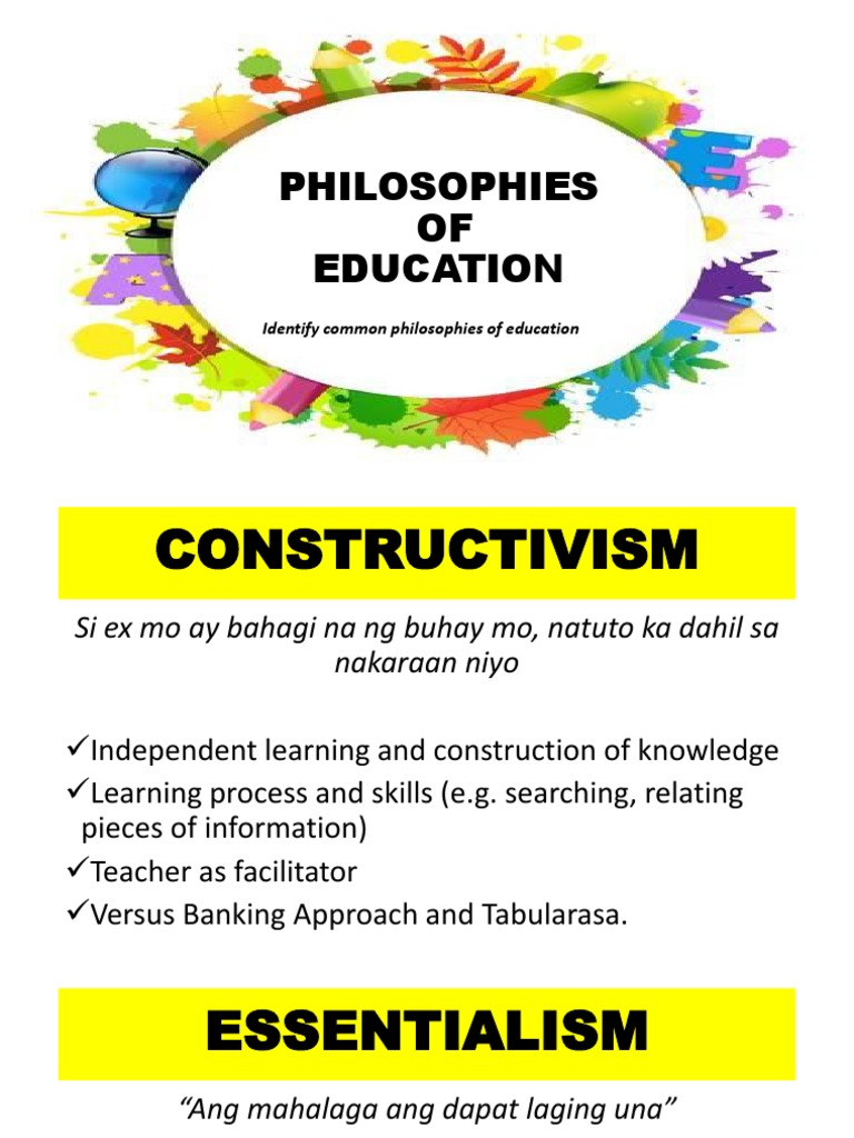 scholarly article on philosophy of education