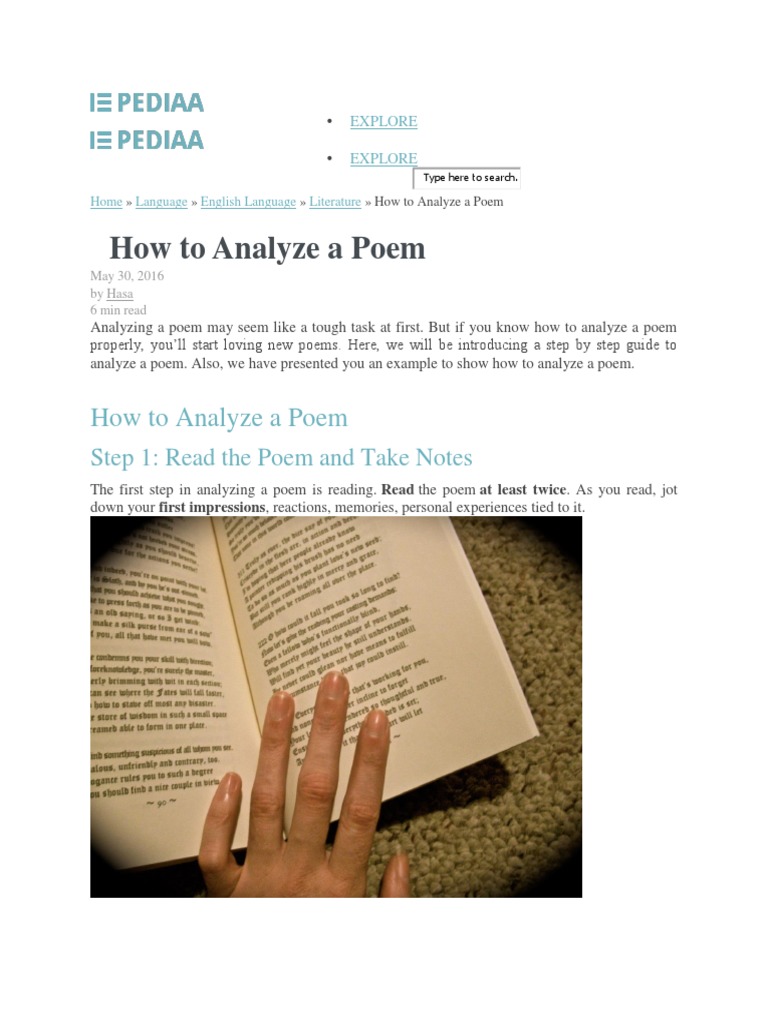 Omg This Simple Trick On How To Analyze A Poem Will Blow Your Mind - jsvr560