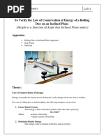 Lab Session 3 Energy Conservation of Rolling Disk